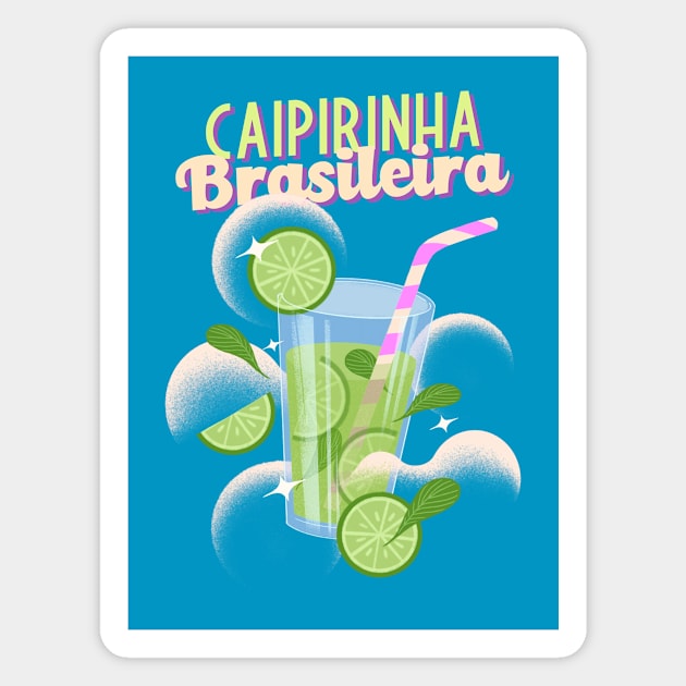 Caipirinha Brazil Brasil Brazilian Mixed Drinks Bartender Magnet by Tip Top Tee's